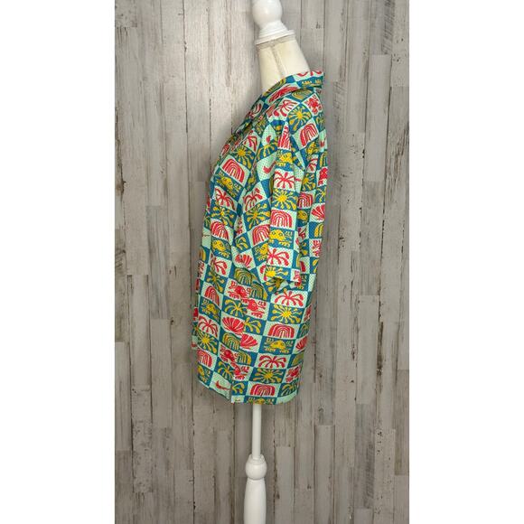 Nike Mesh Button-Up Hawaiian Resort Camp Shirt Men's Small DRI-FIT - Picture 7 of 10